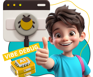 Тестирование & Vibe Debug. Охотники за багами - КИБЕРшкола программирования для детей, компьютерные курсы для школьников, начинающих и подростков - KIBERone г. Екатеринбург